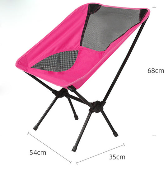 Ultralight Outdoor Folding Camping Chair Picnic Foldable Hiking Leisure Travel Beach Backpack Moon Chair Portable Fishing Chair