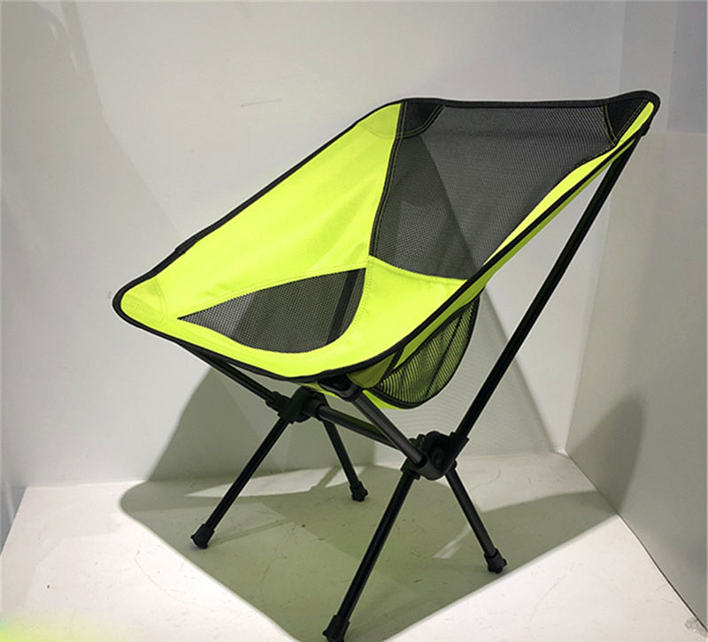 Ultralight Outdoor Folding Camping Chair Picnic Foldable Hiking Leisure Travel Beach Backpack Moon Chair Portable Fishing Chair