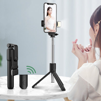 Compatible with Apple, Selfie Stick Mobile Phone Live Broadcast Bracket Integrated Universal Bluetooth Remote Control Tripod