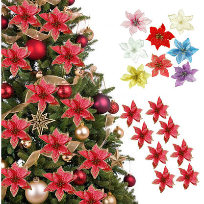 Artificial Christmas Flower 13cm Christmas Tree Decoration Flower