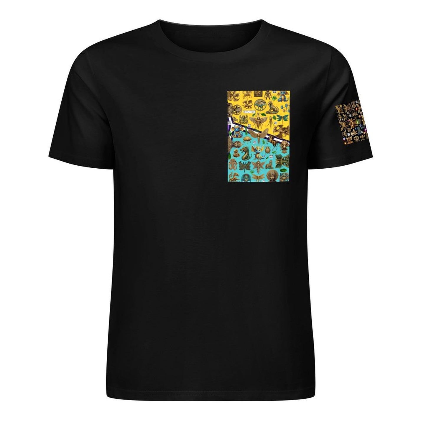 DTF 160gsm Men's Short Sleeve Cotton T-shirt (Dual-sided+Sleeve Printing)