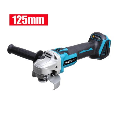 Drillpro Brushless Electric Angle Grinder Cordless 125MM Cutting Machine Wood Cutting Disc Power Tool For Makita 18V Battery