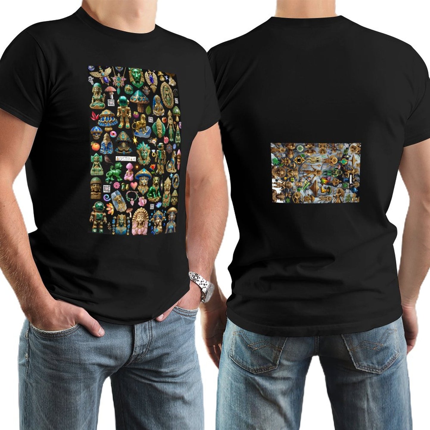 DTG 150gsm Short Sleeve Tshirt Men (High Definition & Dual-sided Printing)