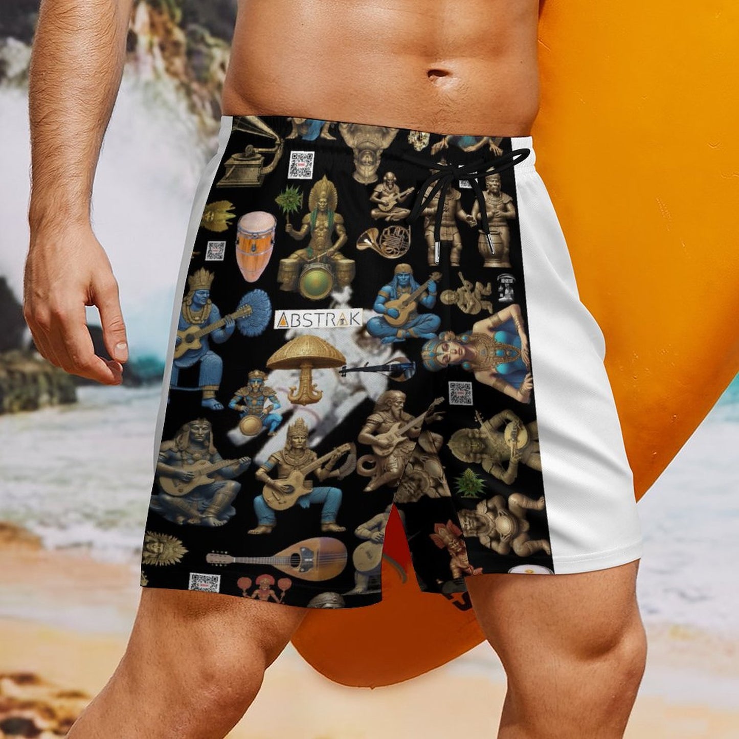 Men's Beach Shorts with 4 Pockets