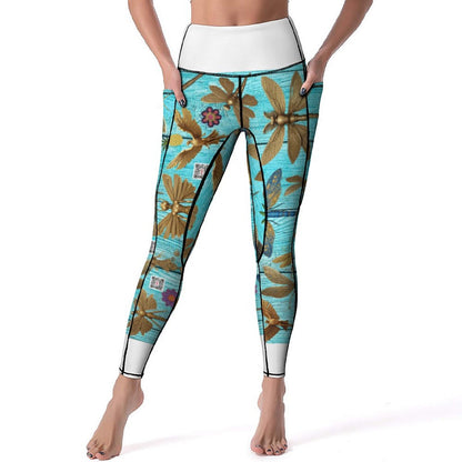 Custom Printed Yoga Pants with 2 Pockets CE003 (All-Over Printing)