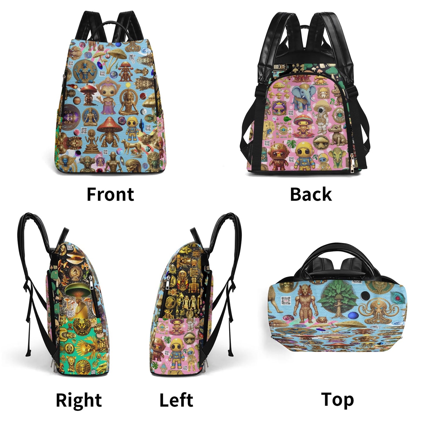 New Travel PU Daypack Anti-theft Backpack