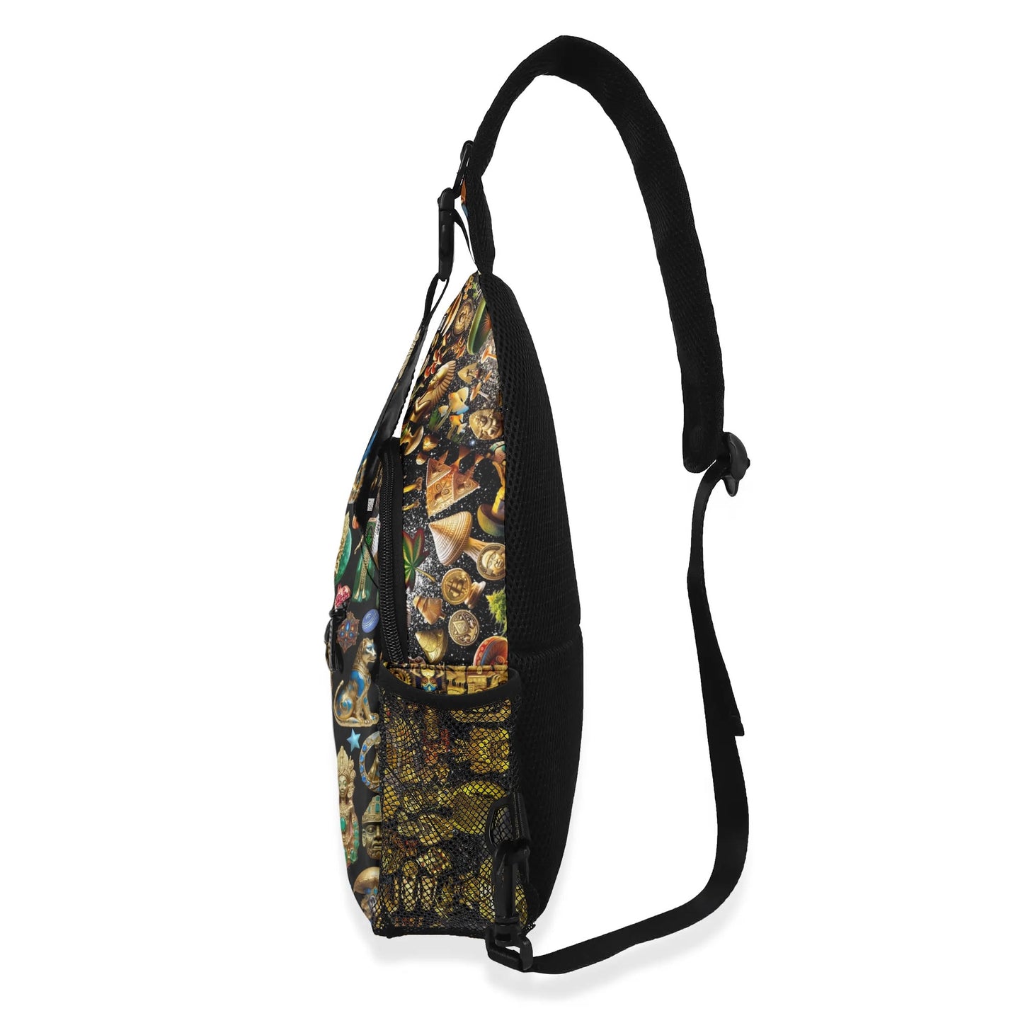 All-Over-Print Chest Crossbody Bag with Adjustable Strap