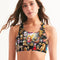 Womens Abstrak Women's All-Over Print Seamless Sports Bra