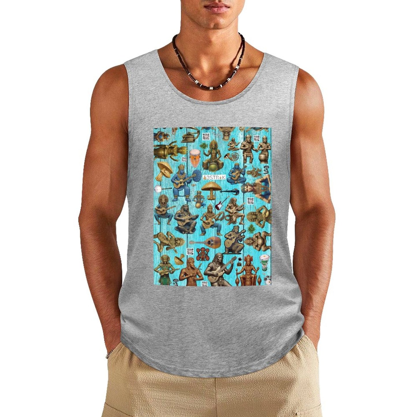 DTF 160gsm Men's Cotton Tank Top BX (Front Printing)