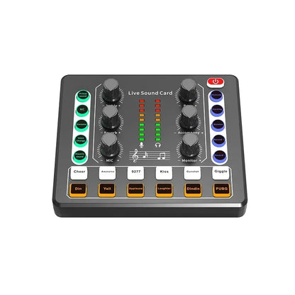 Gaming Audio Mixer,Streaming 4-Channel RGB Mixer with XLR Microphone Interface,for Game Voice,Podcast,AmpliGame SC3