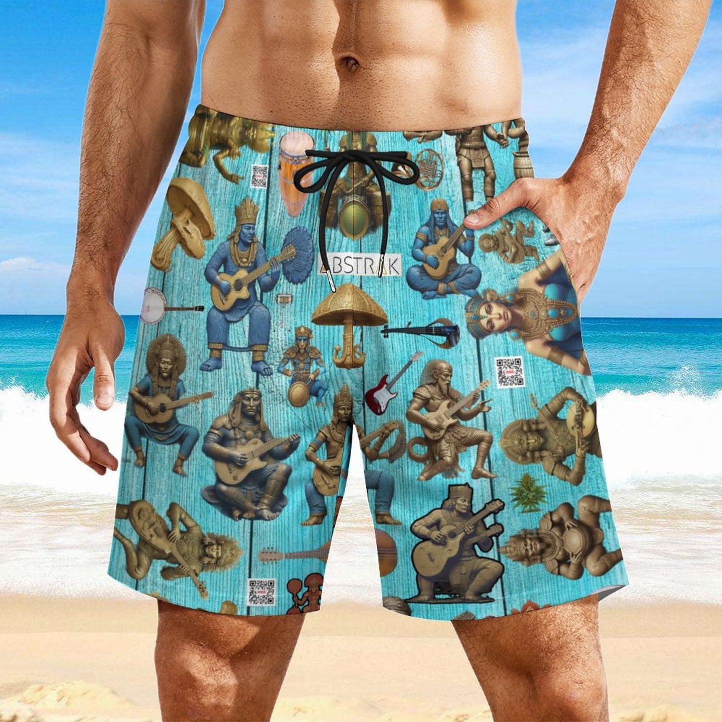 Men's Beach Shorts with 4 Pockets