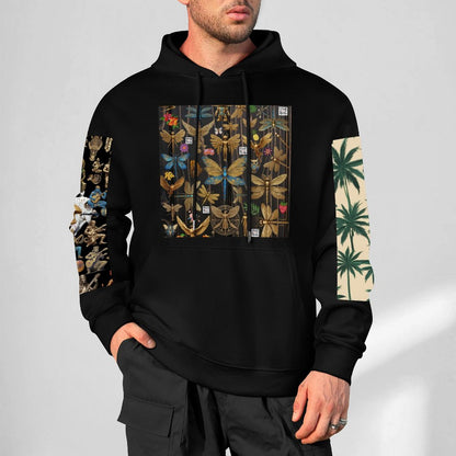 DTF 250gsm Cotton Men's Hoodie with Pocket (Dual-sided+Sleeve Printing)