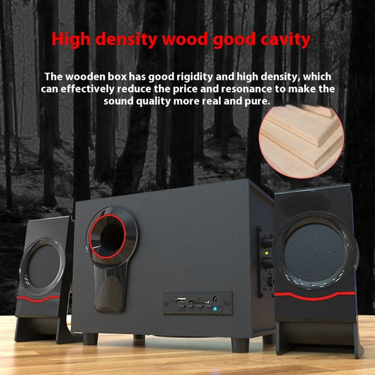 Wooden 21 Multimedia Super Dynamic Bass Boost Speaker