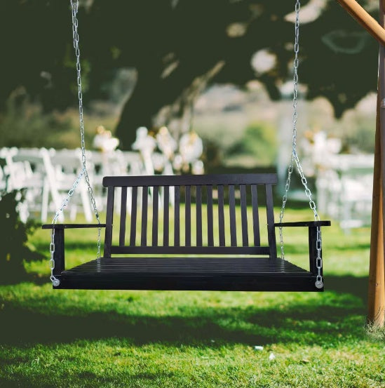 Front Porch Swing With Handrails