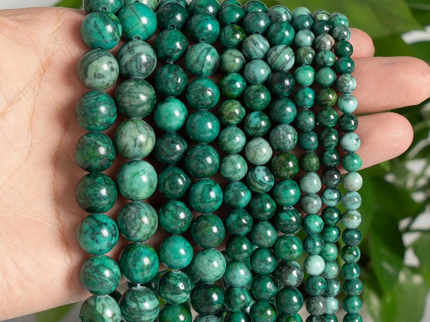 Genuine Natural Green Blue Chrysocolla Beads Grade AAA Gemstone Round Loose Beads 6/8/10mm for Jewelry Making