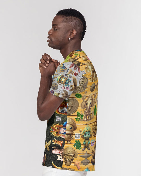 Elephant Collection Men's All-Over Print Pocket Tee