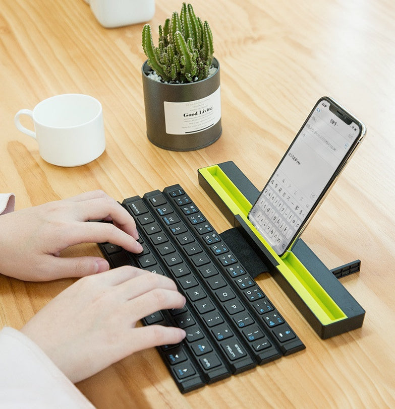 Outdoor Office Portable Folding Wireless Reel Keyboard