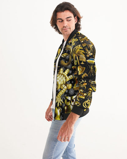 Outer Space Abstrak Men's All-Over Print Bomber Jacket