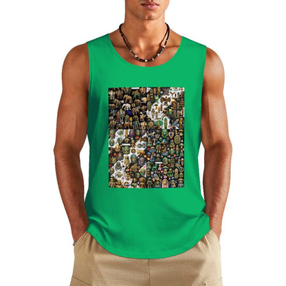 DTF 160gsm Men's Cotton Tank Top BX (Dual-sided Printing)