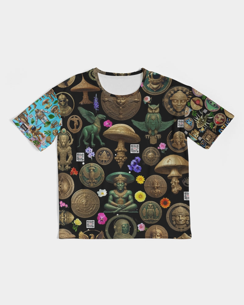 Mushroom Abstak Collection Men's All-Over Print Premium Heavyweight Tee