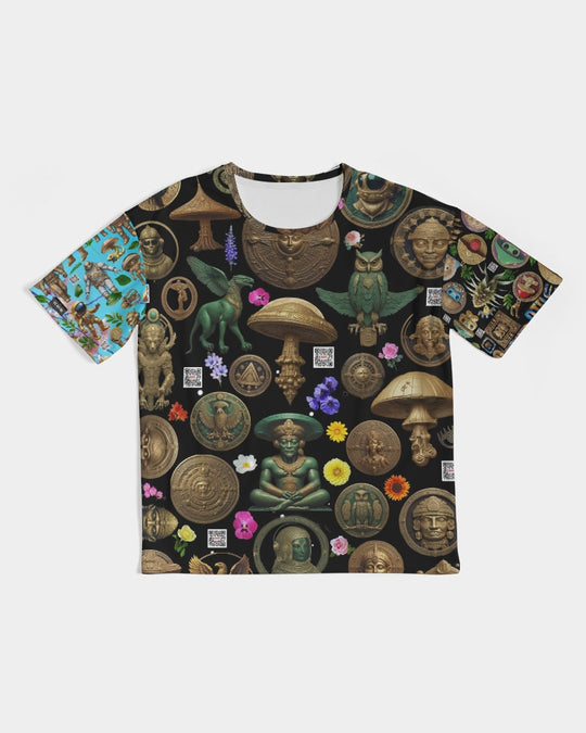 Mushroom Abstak Collection Men's All-Over Print Premium Heavyweight Tee