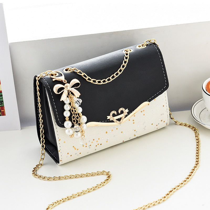 New Women's Bag Single Shoulder Crossbody Bag Sequin Fashion Bag Korean Edition Women's Shoulder Bag Mobile Bag Wallet Trend