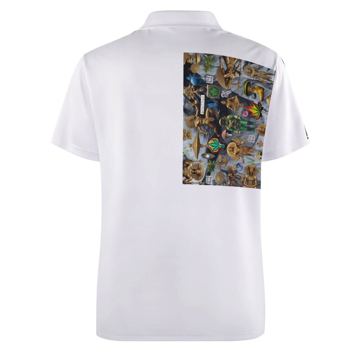 Custom Polo Shirts with All-Over printing Design Straight B612