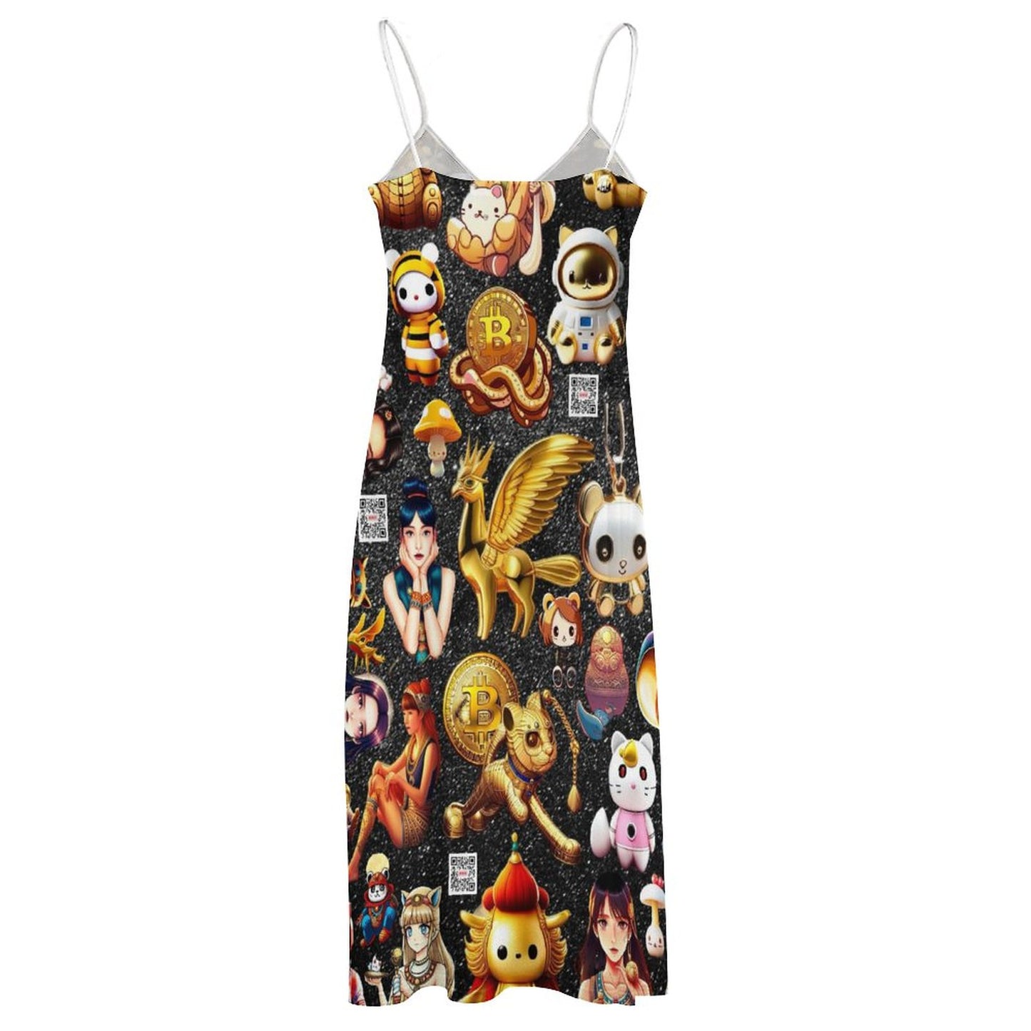 Ankle-length Slip Dress BDQ (All-Over Printing)