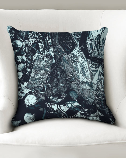 Obsidian Dreamscape Abstract Design Throw Pillow Case 18"x18"