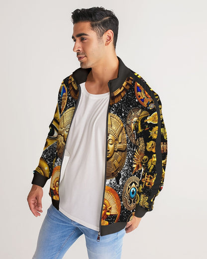 Evil Eye Abtrak Men's All-Over Print Stripe Sleeve Track Jacket