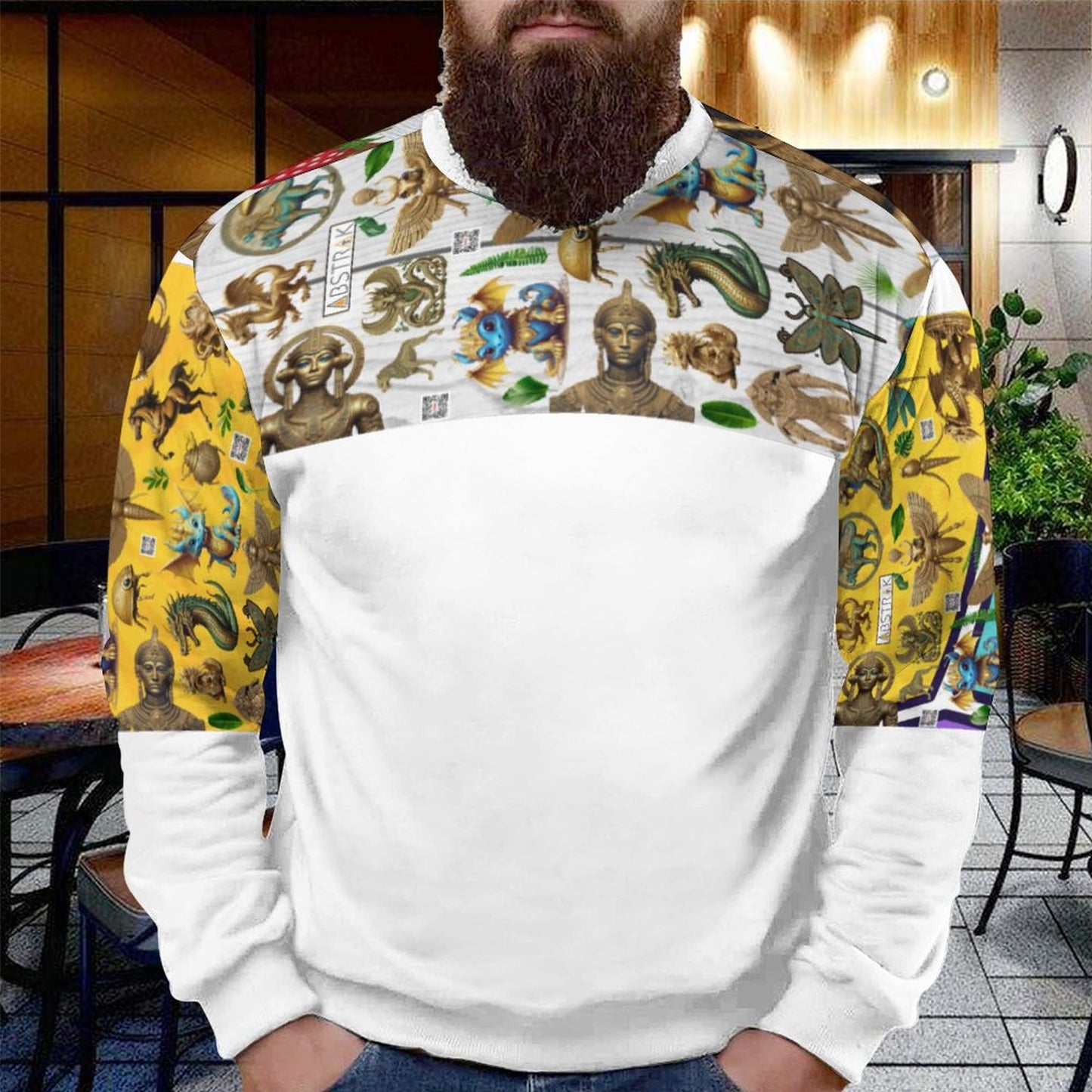 250gsm Round Neck Men's Sweatshirt 4T35 (All-Over Printing)