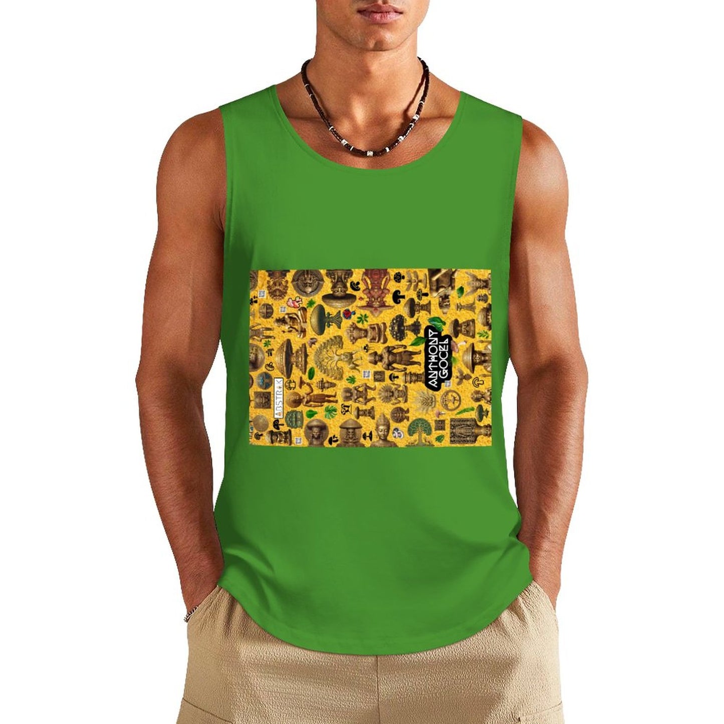 DTF 160gsm Men's Cotton Tank Top BX (Front Printing)