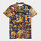 Illustration Abstrak Men's All-Over Print Slim Fit Short Sleeve Polo