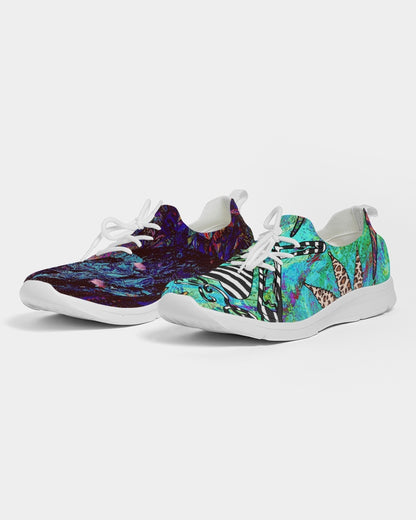 Colorful Artistic Abstract Men's Lace Up Flyknit Shoe