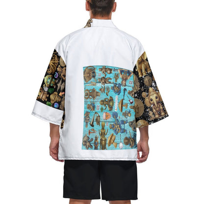 Drop Shoulder Male Kimono Cardigan ZS904 (All-Over Printing)