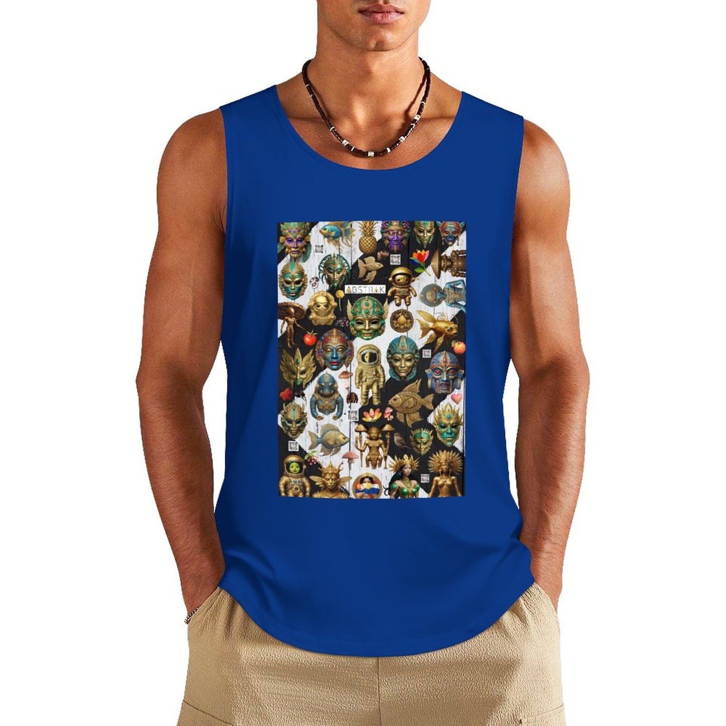 DTF 160gsm Men's Cotton Tank Top BX (Dual-sided Printing)