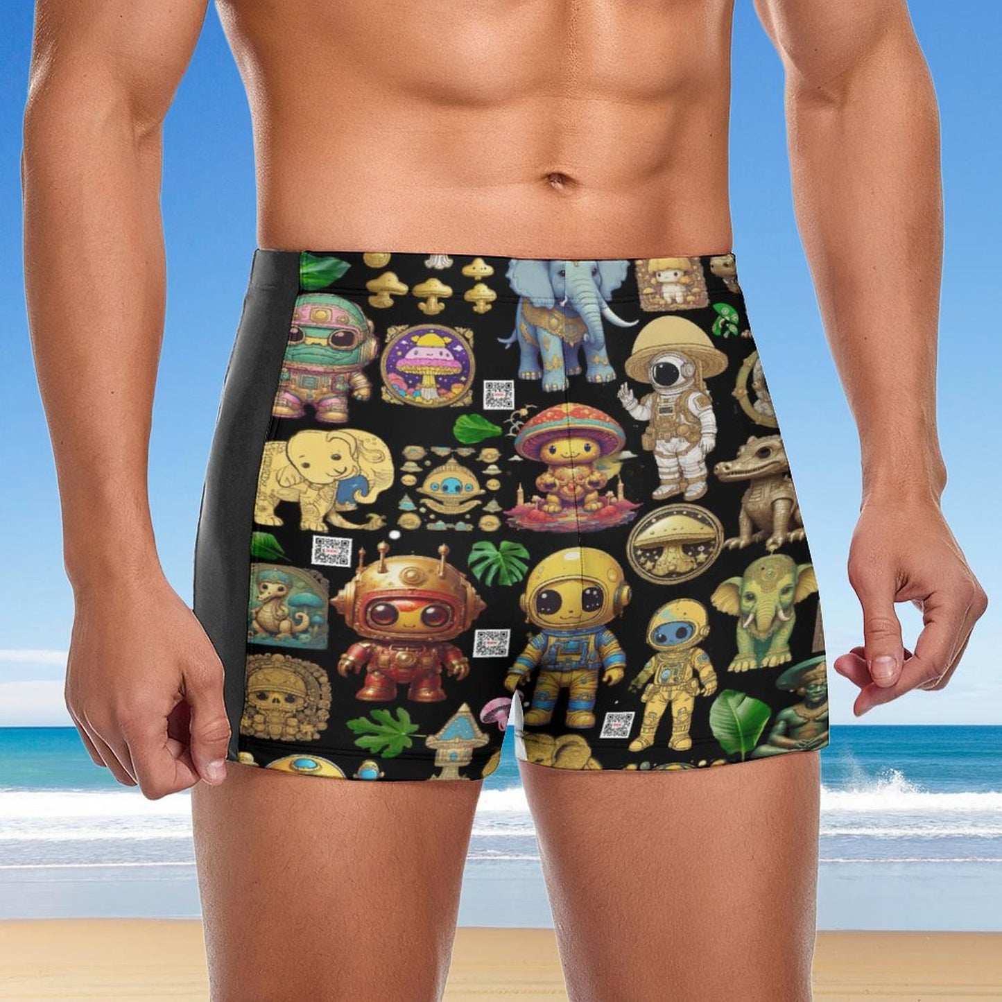 Fashionable Men's  boardshorts Swim Trunks DN003 (All-Over Printing)