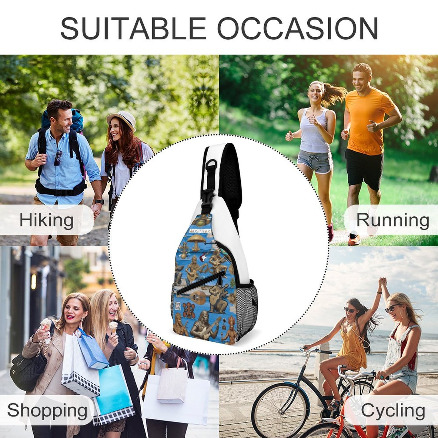 Create Unique Sling Bags with Our durable polyester (All-Over Printing)