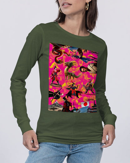 Trendy Abstrak Pattern Unisex Jersey Long Sleeve Tee | Bella + Canvas