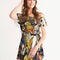 Womens Abstrak Women's All-Over Print Off-Shoulder Dress