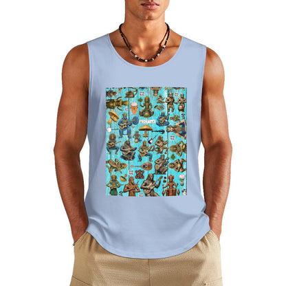 DTF 160gsm Men's Cotton Tank Top BX (Front Printing)