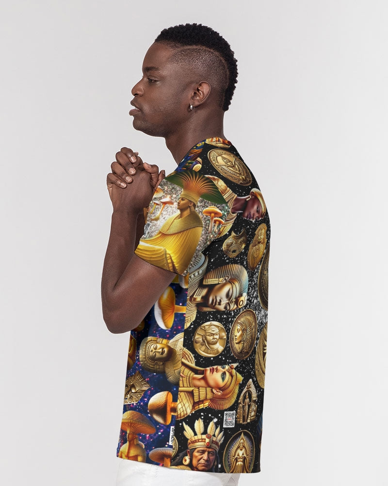 Illustration Abstrak Men's All-Over Print Pocket Tee