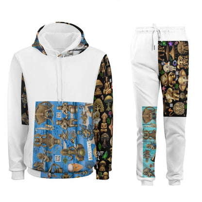 250gsm Imitation Cotton Hoodie & Joggers Set 4T03 (All-Over Printing)