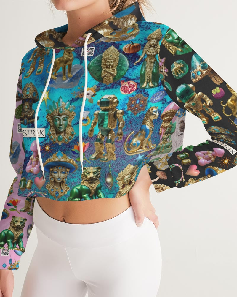 IMG_3100 Women's All-Over Print Cropped Hoodie