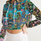 IMG_3100 Women's All-Over Print Cropped Hoodie