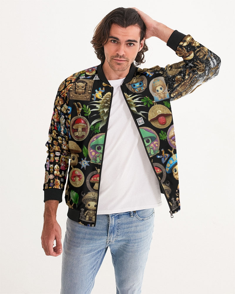 Mushroom Abstak Collection Men's All-Over Print Bomber Jacket