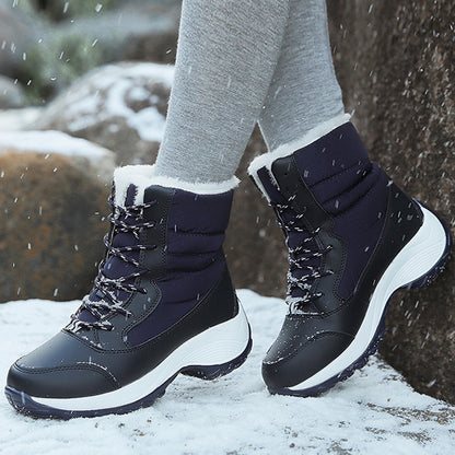 Snow Boots Women Fur Shoes Woman Platform Boots For Women Plush Keep Warm Women's Boots Flat Plus Size Botas Mujer Winter Shoes