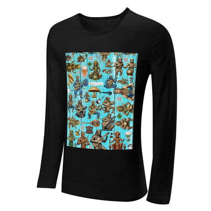 DTG 180gsm Men's Crewneck Long Sleeve T-shirt (Front Printing)