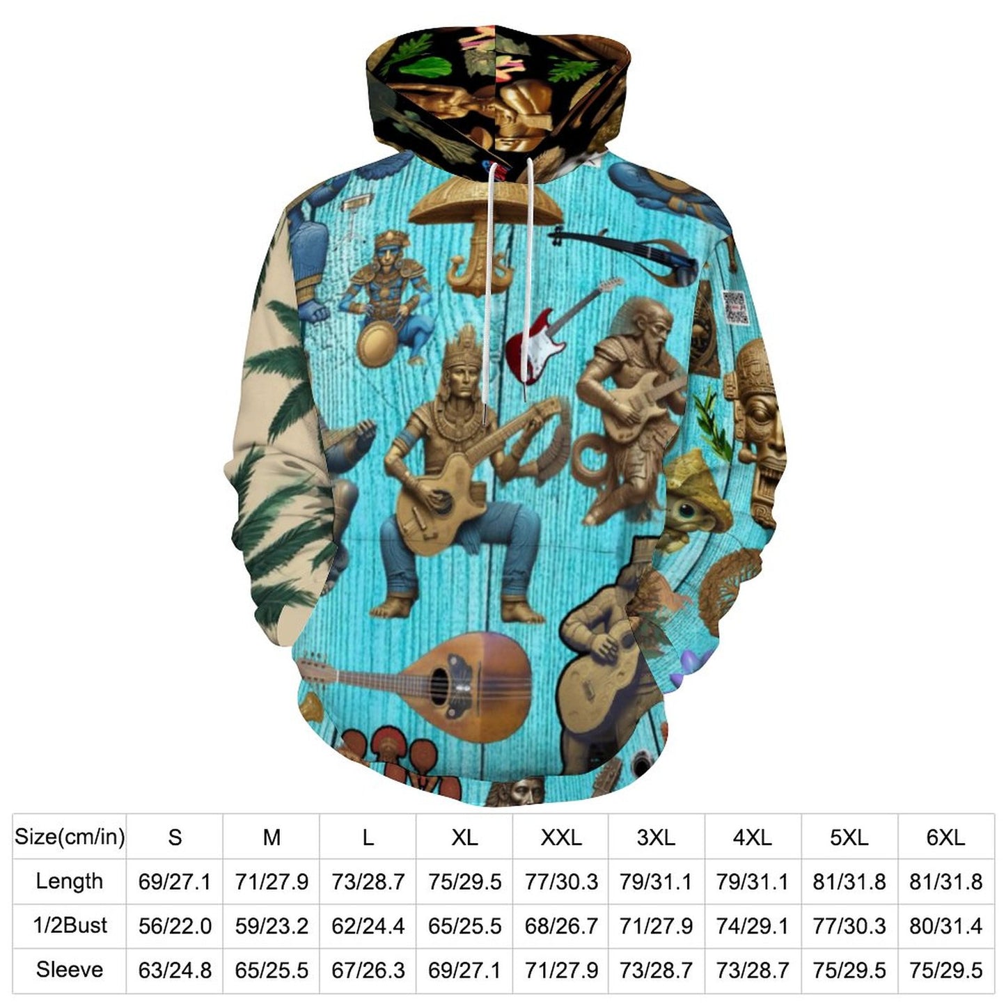 230gsm Men's Cool Hoodie with Double-layer Cap (All-Over Printing)