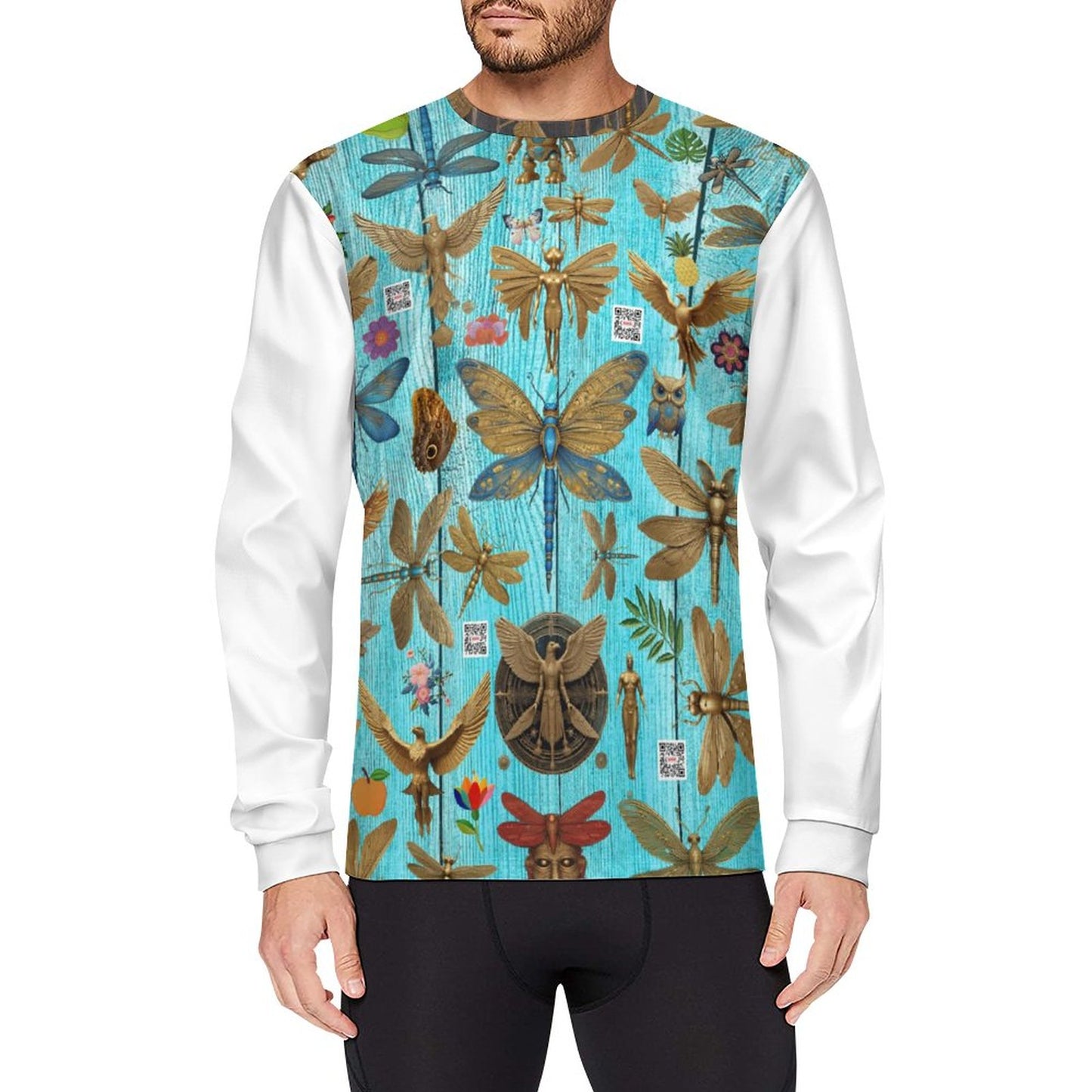 Men's Workout Top Long Sleeve DS017 (All-Over Printing)